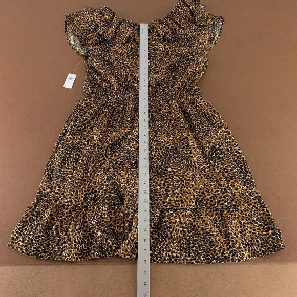 Old Navy Women's Size Large Wild Spots Waist-Defined Ruffle-Trim Mini Dress NWT - Picture 4 of 4